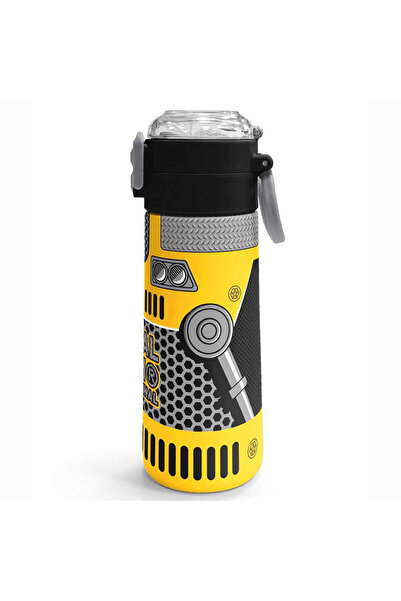 Coral High Yellow Black Robot Patterned Steel Thermos Flask 500 ml 31862