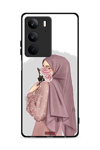 Tolwak غطاء حماية لهاتف Realme C75 4G برسومات فتاة تحمل ورودًا