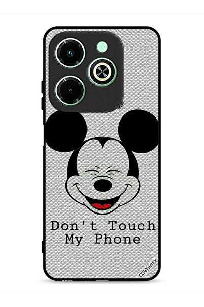 Covernex غطاء حماية لهاتف Infinix Hot 40i 4G، مطبوع عليه عبارة "لا تلمس هاتفي...