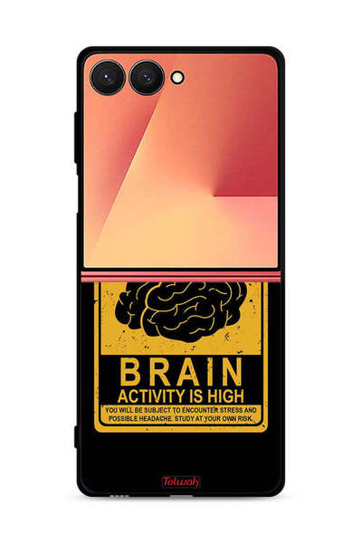 Tolwak غطاء حماية لهاتف Samsung Galaxy Z Flip7 تحذير من ارتفاع نشاط الدماغ