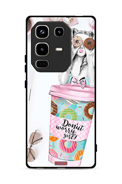 Tolwak غطاء حماية لهاتف Infinix Note 50 Pro 4G - Donut Worry Girl