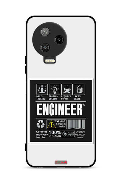 Tolwak غطاء حماية لهاتف Infinix Note 12 Pro 4G بملصق مهندس