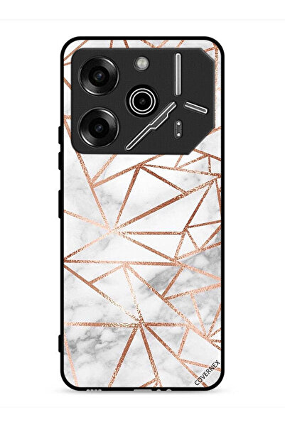 Covernex غطاء حماية لهاتف Tecno Pova 6 Pro 5G بنمط رخامي وورق جدران