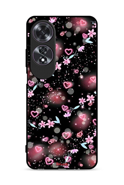 Tolwak غطاء حماية لهاتف Oppo A60 برسومات قلوب وزهور صغيرة