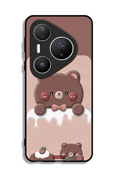 Tolwak غطاء حماية لهاتف هواوي بيورا 80 برو بلس - دب الفراولة