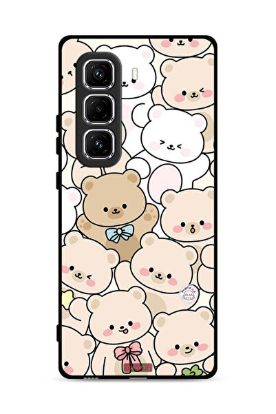 Tolwak غطاء حماية لهاتف Infinix Hot 50 Pro 4G بنقشة دببة