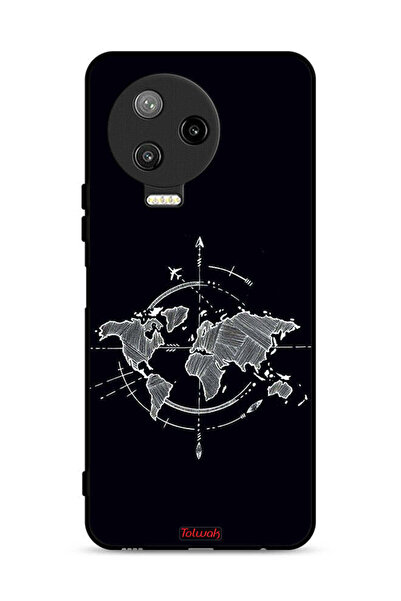 Tolwak غطاء حماية لهاتف Infinix Note 12 Pro 4G برسومات البوصلة