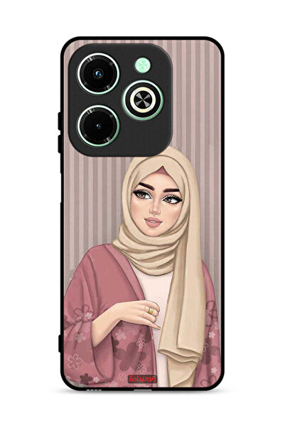 Tolwak غطاء حماية لهاتف Infinix Hot 40i 4G برسومات فتاة محجبة