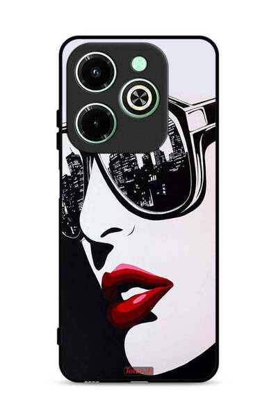 Tolwak غطاء حماية لهاتف Infinix Hot 40i 4G، وجه فتاة، فن تجريدي