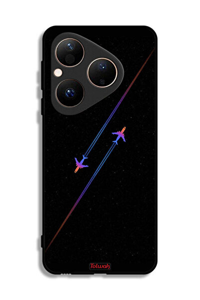 Tolwak غطاء حماية لهاتف هواوي بيورا 80 برسومات طائرات