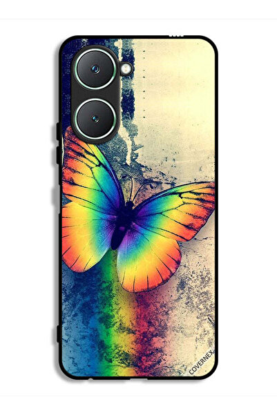 Covernex غطاء حماية لهاتف Vivo Y18i 4G بتصميم فراشة قوس قزح عتيقة