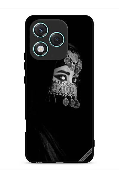 Covernex غطاء حماية لهاتف Honor 400 Lite بعيون جميلة ووجه فتاة مزين بالمجوهرات