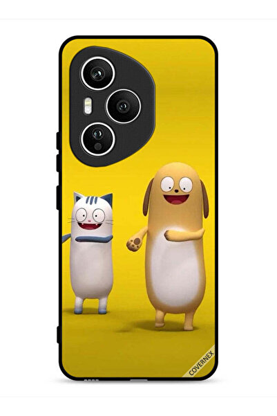 Covernex غطاء حماية لهاتف Honor 400 Pro بتصميم قصة قطة وكلب