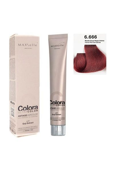 Maxxelle Intense Red Dark Blonde 6.666 Color Dye with Goji Extract - 100 ML