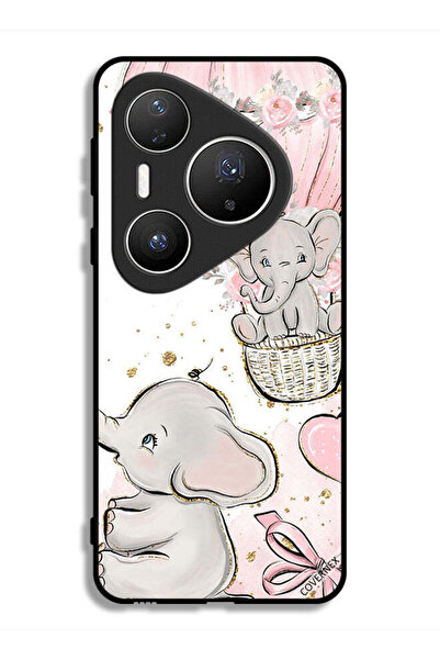 Covernex غطاء حماية لهاتف هواوي بيورا 80 برو بلس برسومات فيلة صغيرة