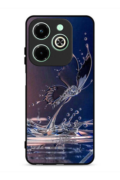 Covernex غطاء حماية لهاتف Infinix Hot 40i 4G بنقشة قطرات الماء والفراشة