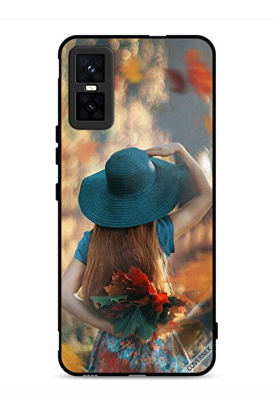 Covernex غطاء حماية لهاتف Infinix GT 30 Pro بطبعة فتاة قبعة تخفي أوراق الحب