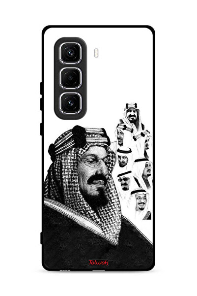 Tolwak غطاء حماية لهاتف إنفينيكس هوت 50 برو 4G، ملصق فني أبيض وأسود لملوك الم...