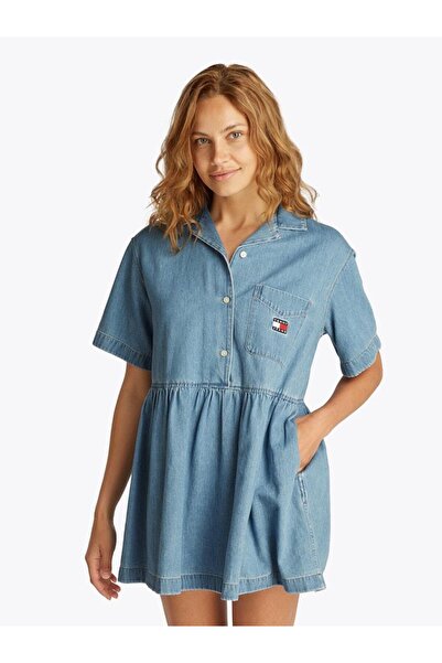 Tommy Hilfiger Kadın TJW LT DENIM DRESS EXT Elbise