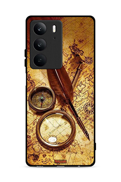 Tolwak غطاء حماية لهاتف Realme C75 4G بتصميم بوصلة عتيقة