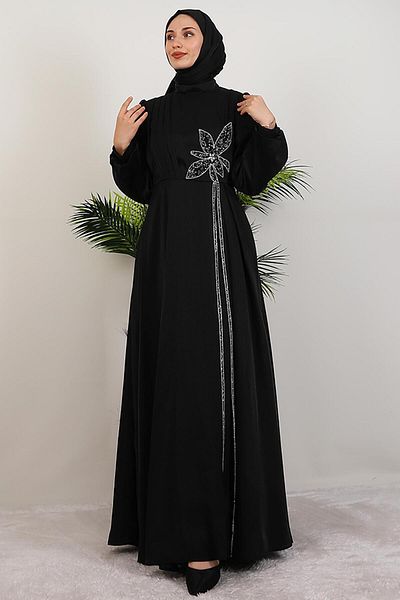 GİYZAMİLA Stoned Clover Dress Black