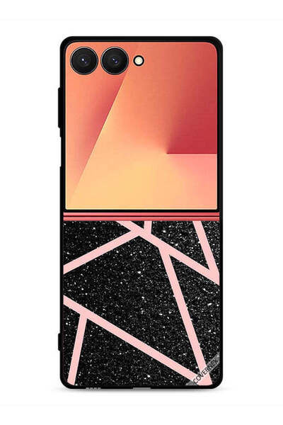 Covernex غطاء حماية لهاتف Samsung Galaxy Z Flip7 بنقشة لامعة ومسارات