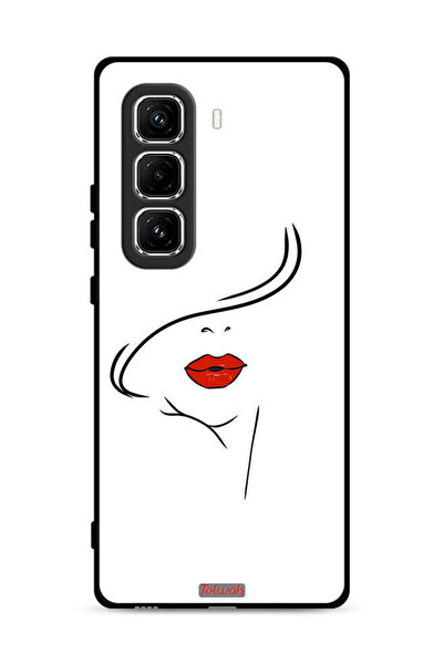 Tolwak غطاء حماية لهاتف Infinix Hot 50 Pro 4G برسومات وجه فتاة