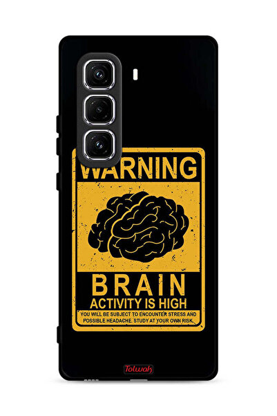 Tolwak غطاء حماية لهاتف Infinix Hot 50 Pro 4G تحذير من ارتفاع نشاط الدماغ