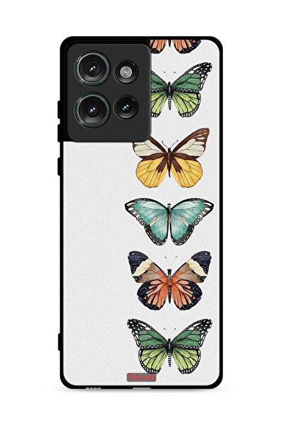 Tolwak غطاء حماية لهاتف موتورولا إيدج 50 بنقشة أربع فراشات