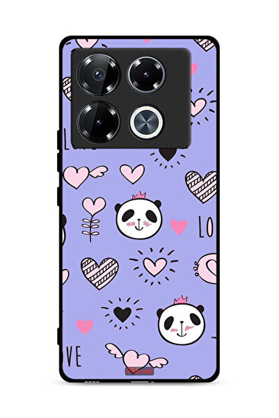 Tolwak غطاء حماية لهاتف Infinix Note 40 Pro Plus 5G بطبعة Love And Panda Doodle