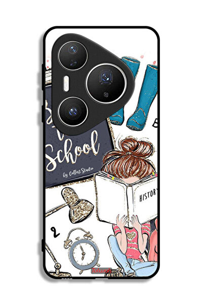 Tolwak غطاء حماية لهاتف هواوي بيورا 80 برو بلس - فتاة مدرسية تقرأ التاريخ