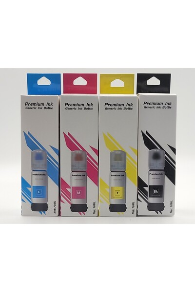 premium ink EPSON T103 Muadil Mürekkep Kartuş 4’lü takım Paket (CMYK) – 70 ml
