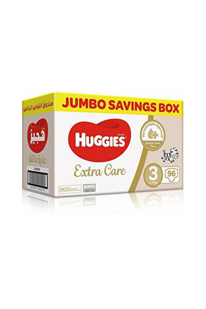 Huggies حفاضات هيوجيز إكسترا كير 4-9K، رقم 3، 96 قطعة