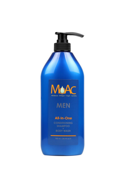 MOAC All-in-One Moisturizing Shampoo Men + Body Wash Gel 750 ml