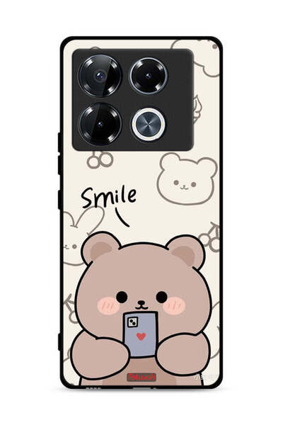 Tolwak غطاء حماية لهاتف Infinix Note 40 Pro Plus 5G برسومات الدب المبتسم