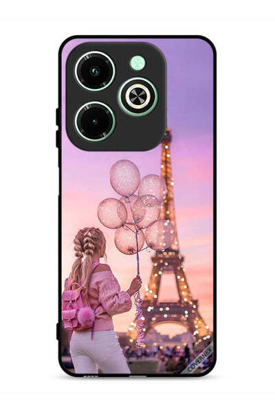 Covernex غطاء حماية لهاتف Infinix Hot 40i 4G بطبعة فتاة تحمل بالونات