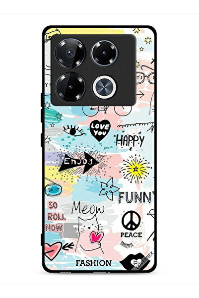 Covernex غطاء حماية لجهاز Infinix Note 40 Pro 5G بتصميم Doodle Meow Enjoy