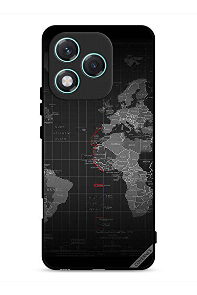 Covernex غطاء حماية لهاتف Honor 400 Lite بتصميم خريطة العالم
