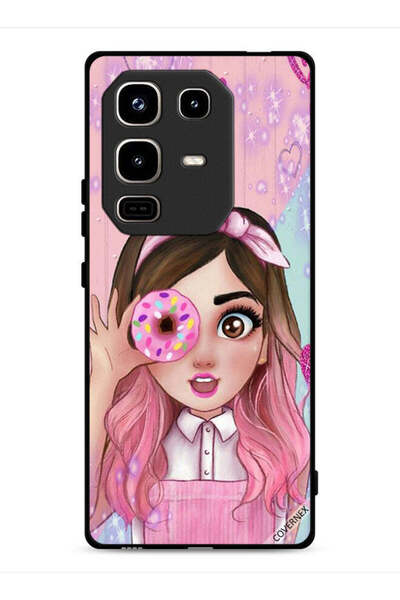 Covernex غطاء حماية لهاتف Infinix Note 50 Pro 4G برسومات فتاة محبة للدونات