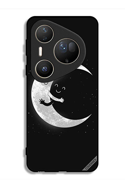 Covernex غطاء حماية فائق من هواوي بيورا 80 بتصميم عناق القمر والسماء المظلمة
