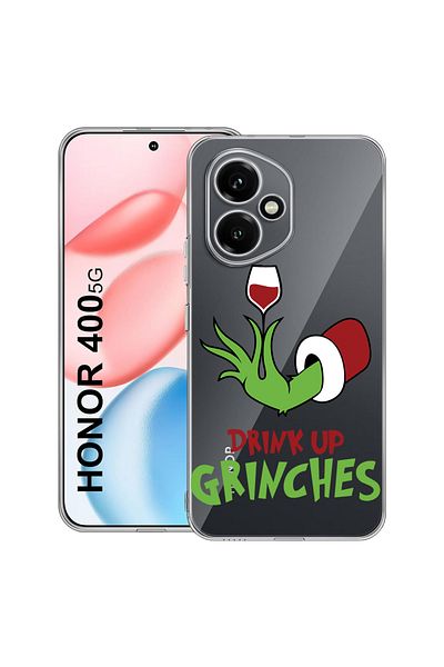 bestcase Carcasă transparentă din silicon pentru Honor 400, Grinches - Drink Up, 2036423 T 1604