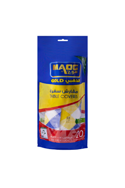 Maog أغطية طاولات ذهبية، 120 × 120 سم