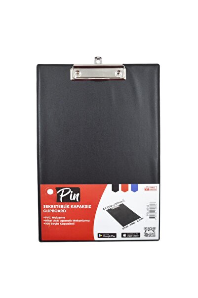 Pin A4 Plastik Kapaksız Sekreterlik Siyah (8746)