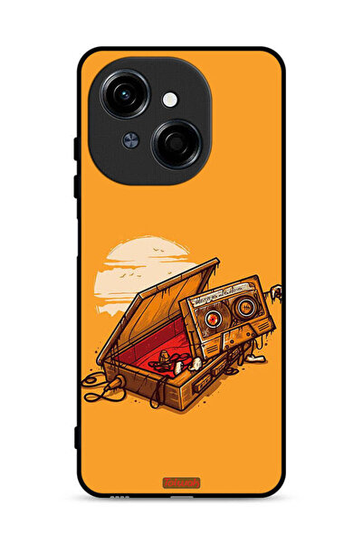 Tolwak غطاء حماية لهاتف تكنو سبارك جو 1 4G بفن الكاسيت والشريط اللاصق