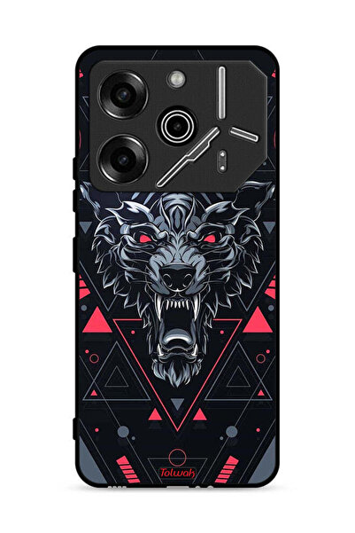 Tolwak غطاء حماية لهاتف تكنو بوفا 6 برو 5G بطبعة الذئب المتمايل