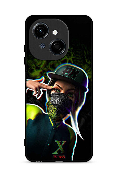 Tolwak غطاء حماية لهاتف تكنو سبارك جو 1 إس 4 جي بنقشة فن جمالي للبنات