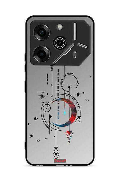Tolwak غطاء حماية لهاتف تكنو بوفا 6 برو 5G بنقشة فنية للقمر والسهام