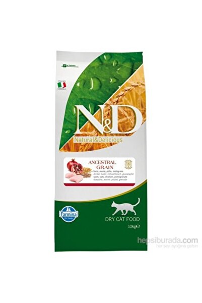 N&D Nd Düşük Tahıllı Tavuk ve Narlı Yetişkin Kedi Maması 10 Kg