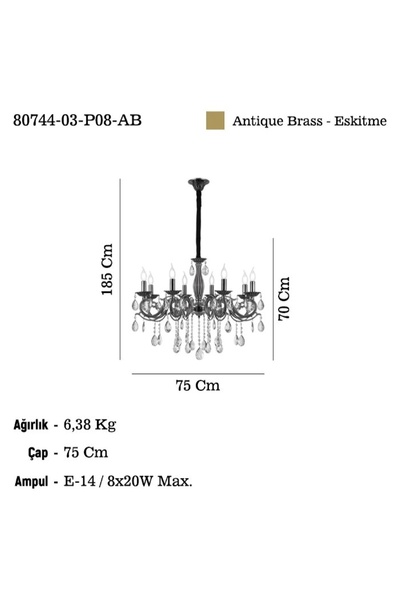 LUCEA MIRADA 8 LI ESKITME AVIZE 8XE14