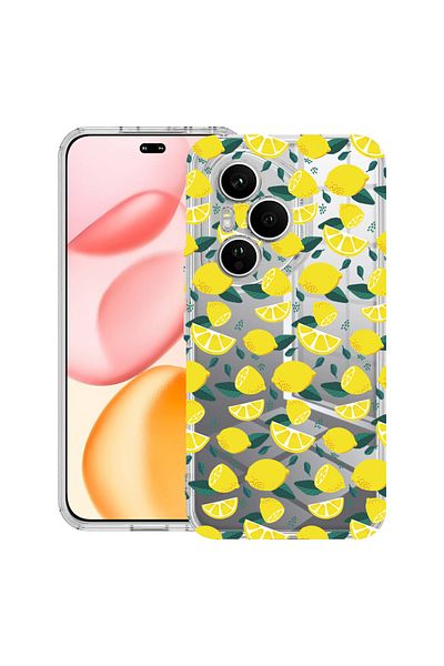 bestcase Carcasă transparentă din silicon pentru Honor 400 Pro, model lămâie, 2036424 T 1436